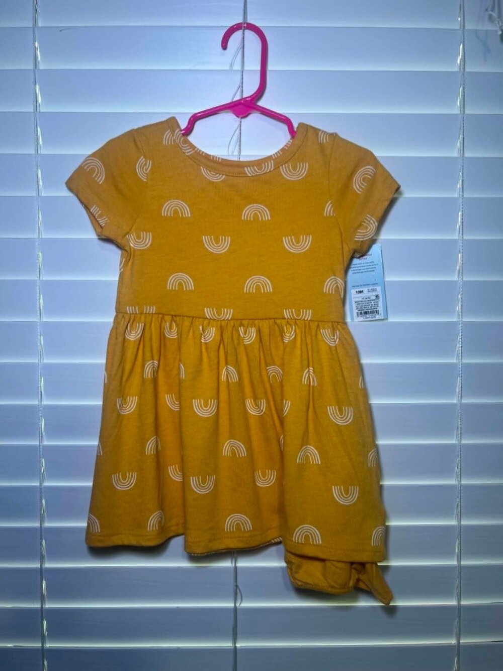 Brand New Cat & Jack Dress, Yellow Rainbow, 18 Month.